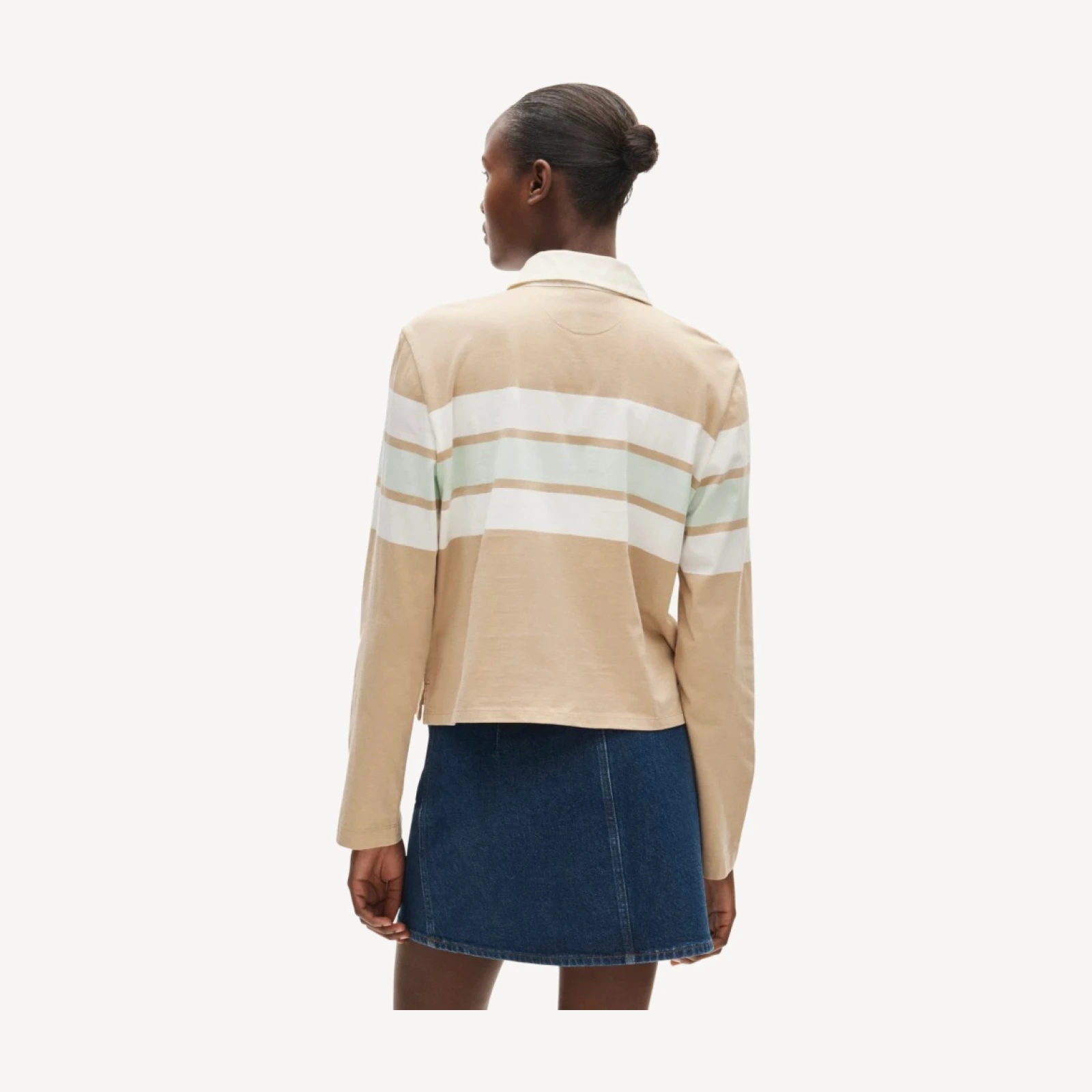 Boyfriend jersey rugby shirt in stripe