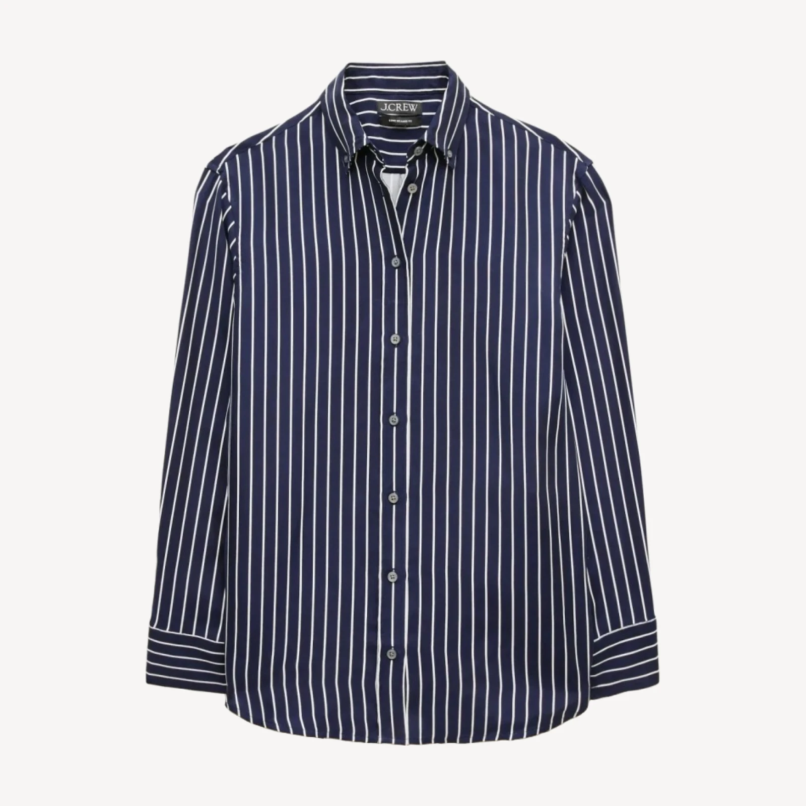 Esme button-up shirt in striped cupro blend