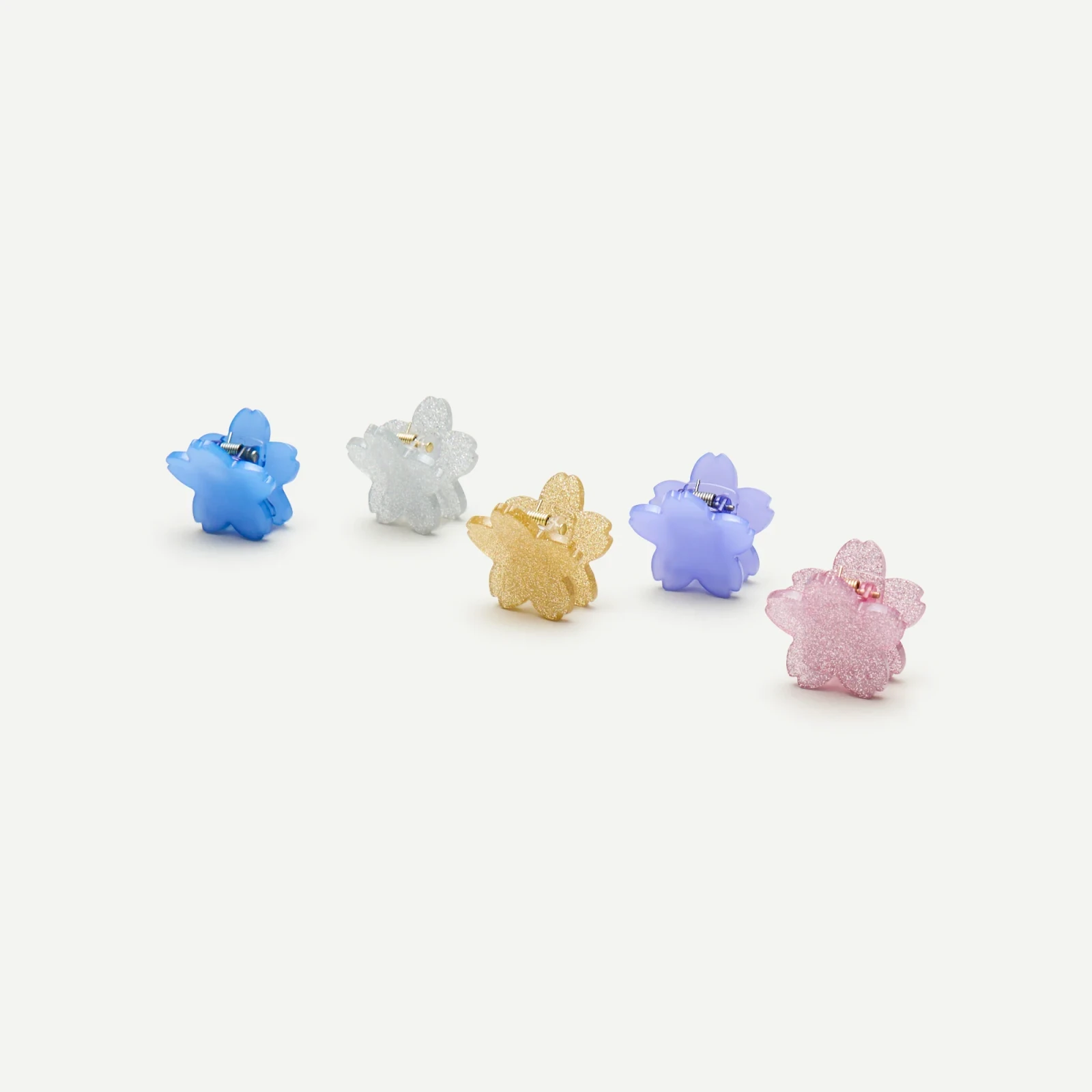 Girls' flower hair clips five-pack
