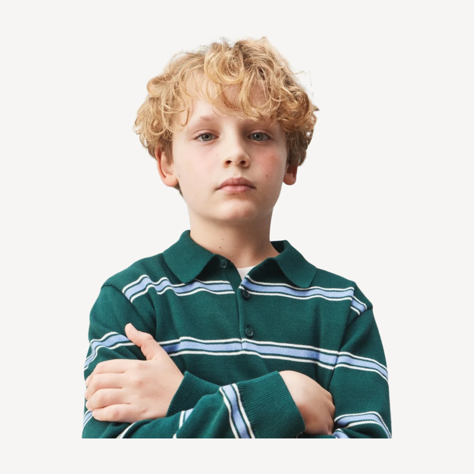 Kids' rugby sweater in cotton stripe