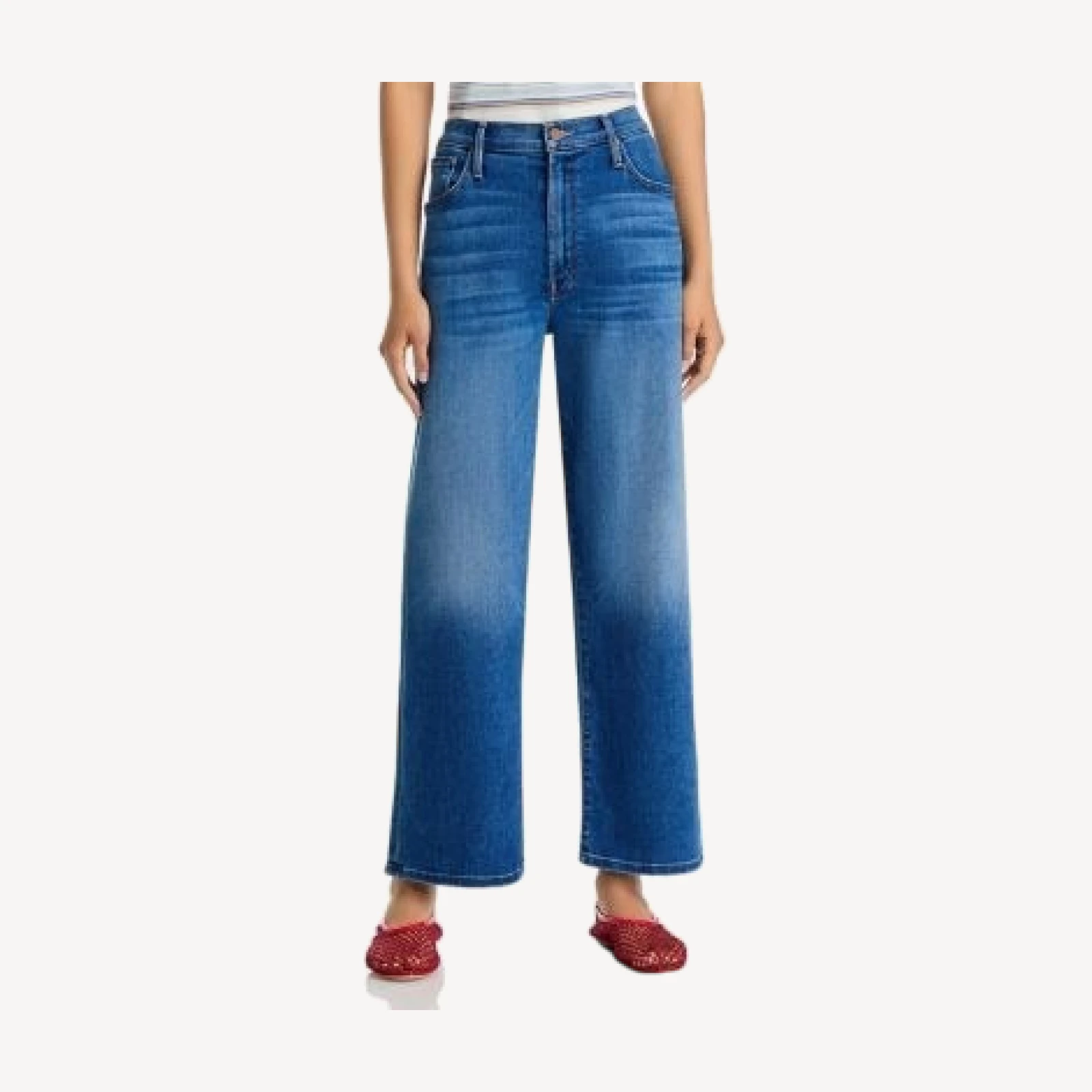 Mother The Dodger High Rise Ankle Jeans in Fuzzy Wuzzy Was A Bear