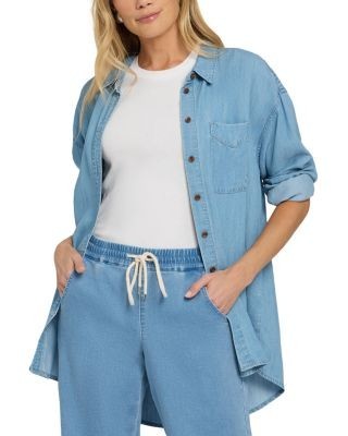 Nydj Relaxed Drawstring Pull On Denim Pants