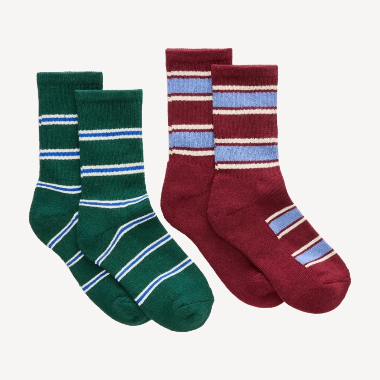 Kids' striped trouser socks two-pack