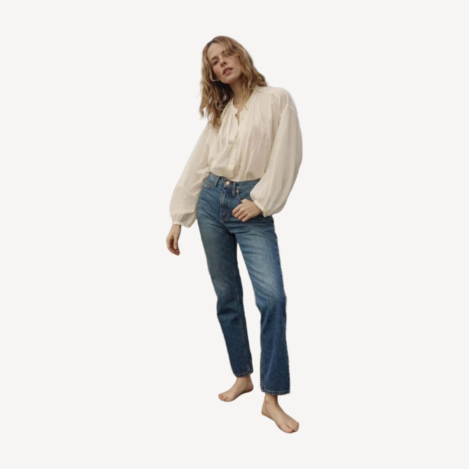THE JANE BLOUSE -- SALT