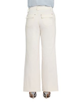 Nydj Mia High Rise Palazzo D Ring Jeans in Vintage White