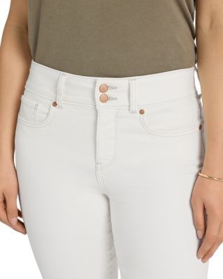 Nydj Petite Bailey High Rise Cropped Straight Jeans in Vintage White