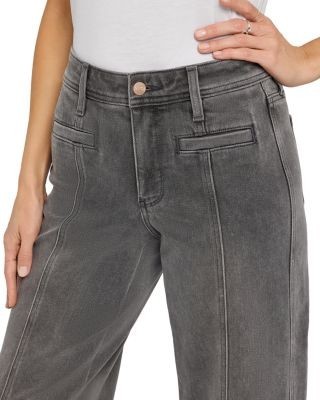Nydj Teresa Front Seam High Rise Wide Leg Ankle Jeans in Dusty Ash