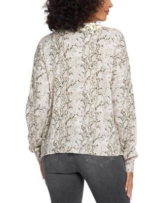 Nydj Printed V Neck Cropped Cardigan