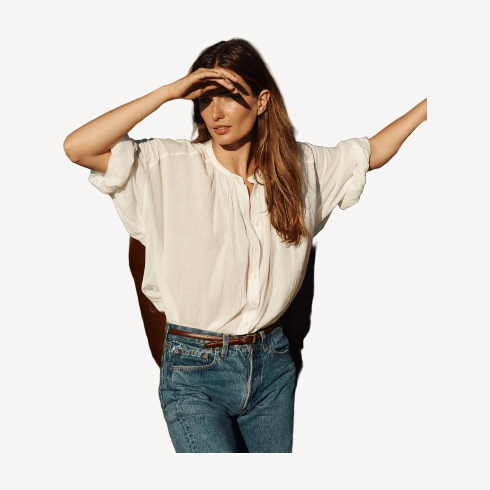 THE JANE BLOUSE -- SALT