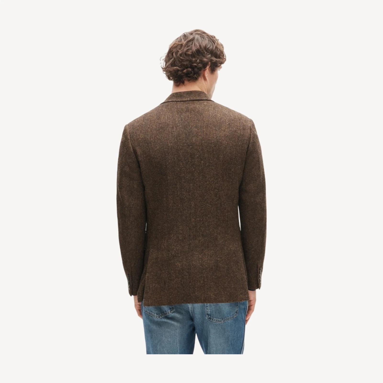 Sportcoat in English broken herringbone wool