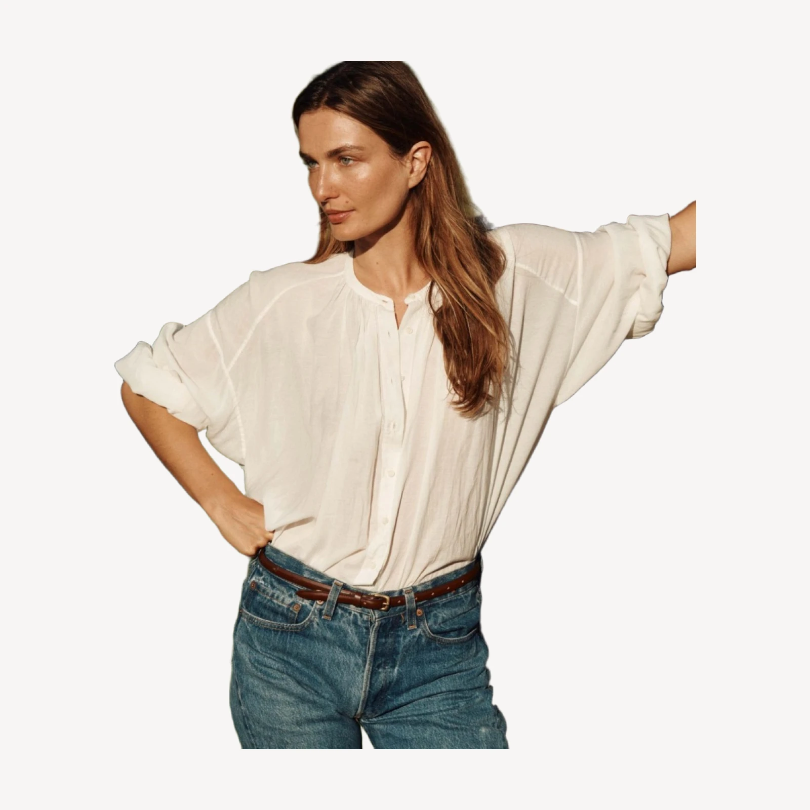 THE JANE BLOUSE -- SALT
