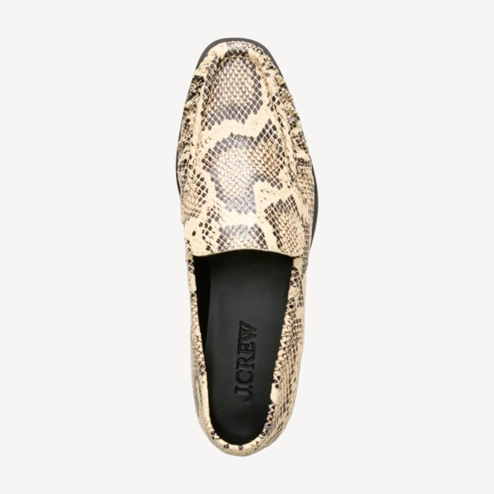 Classic loafers in snake-embossed leather