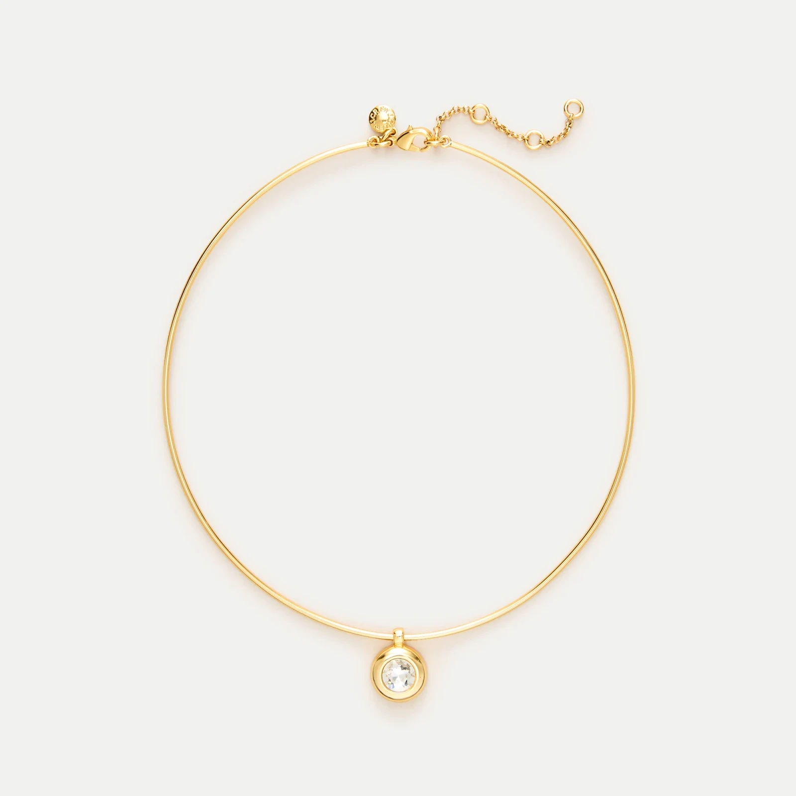 Bezel-collar necklace