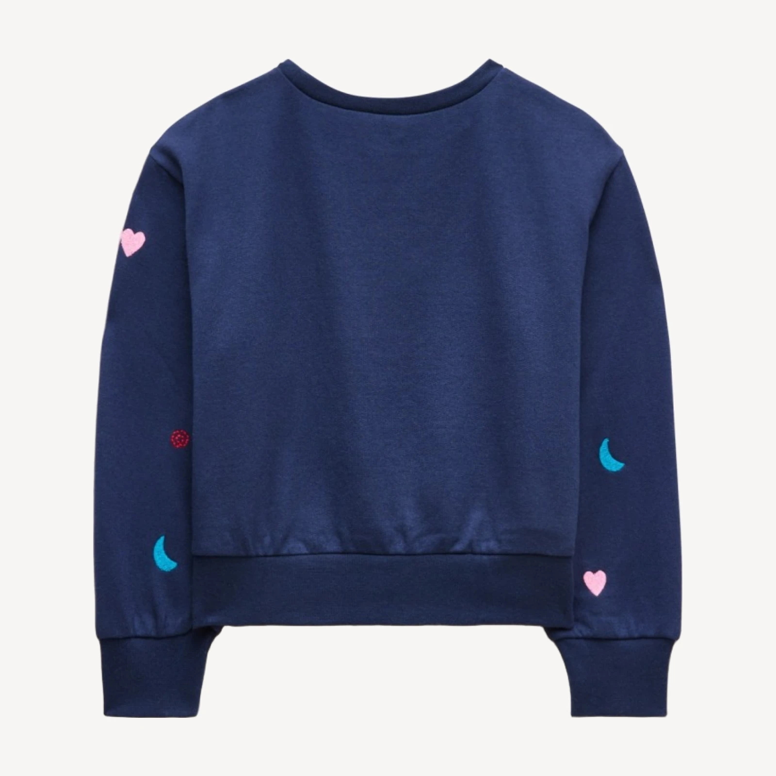 Girls' everyday crewneck sweatshirt in embellished cozy rib