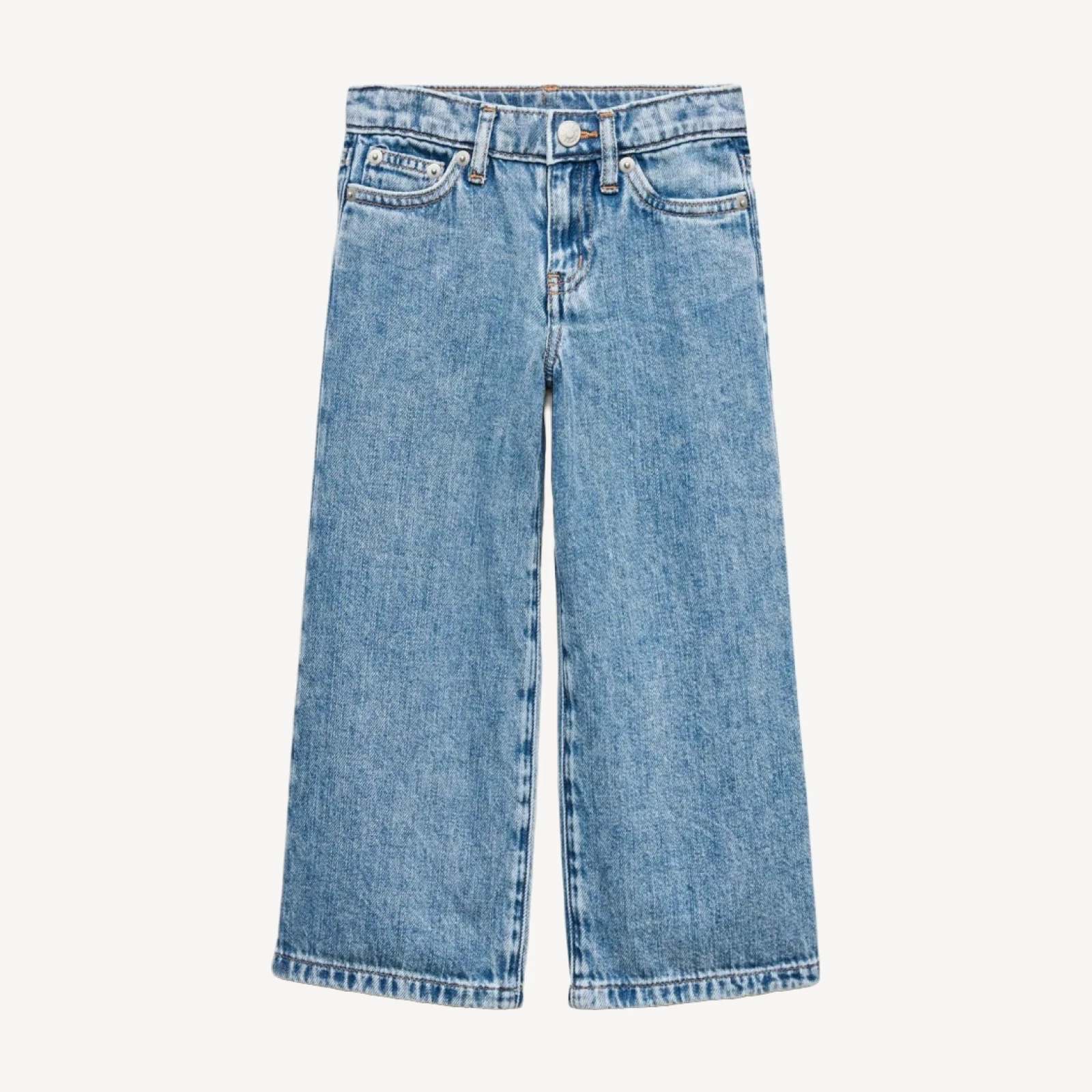 Girls' relaxed wide-leg jean