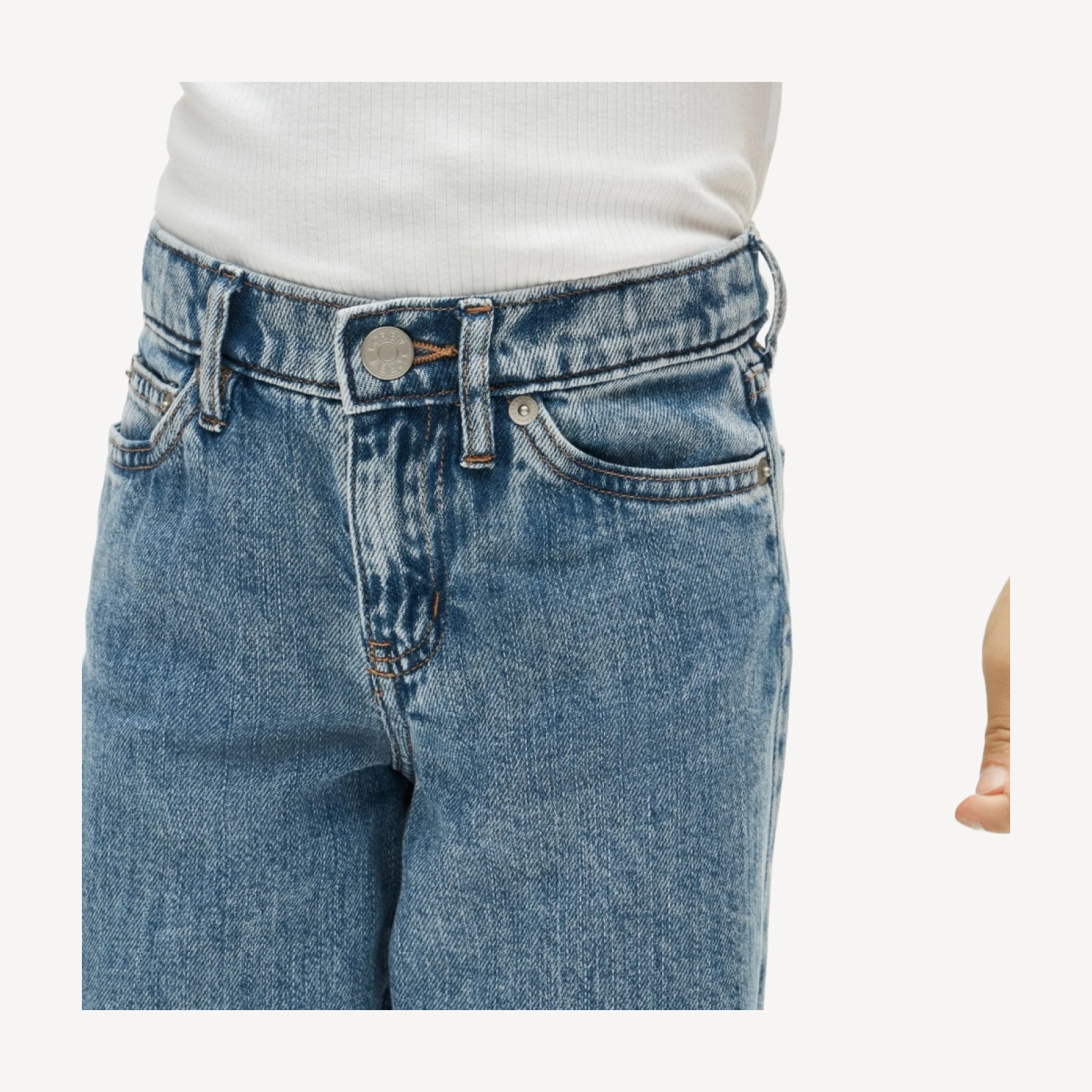 Girls' relaxed wide-leg jean
