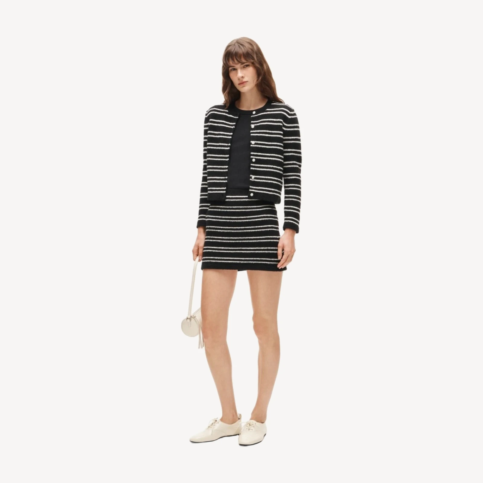 Lady jacket in striped bouclé