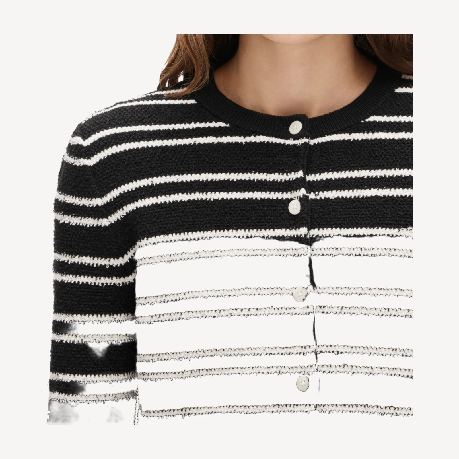 Lady jacket in striped bouclé
