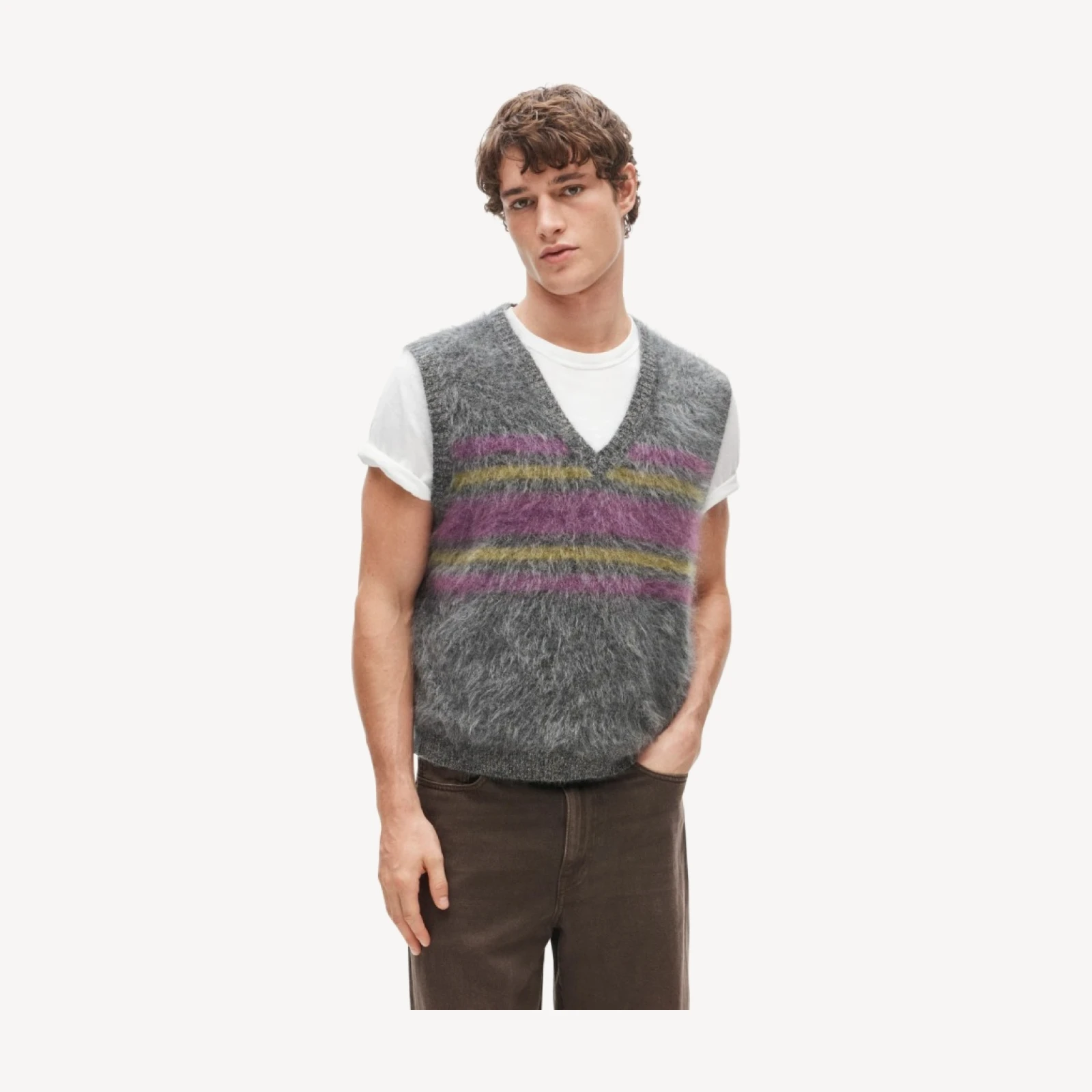Eckhaus Latta x J.Crew brushed cashmere vest