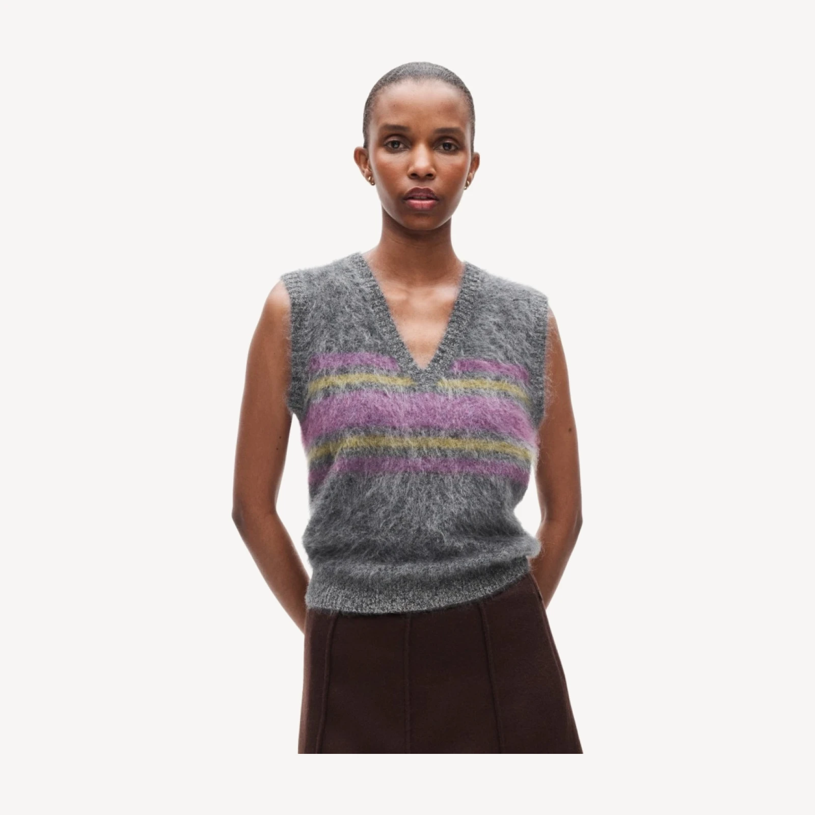 Eckhaus Latta x J.Crew brushed cashmere vest