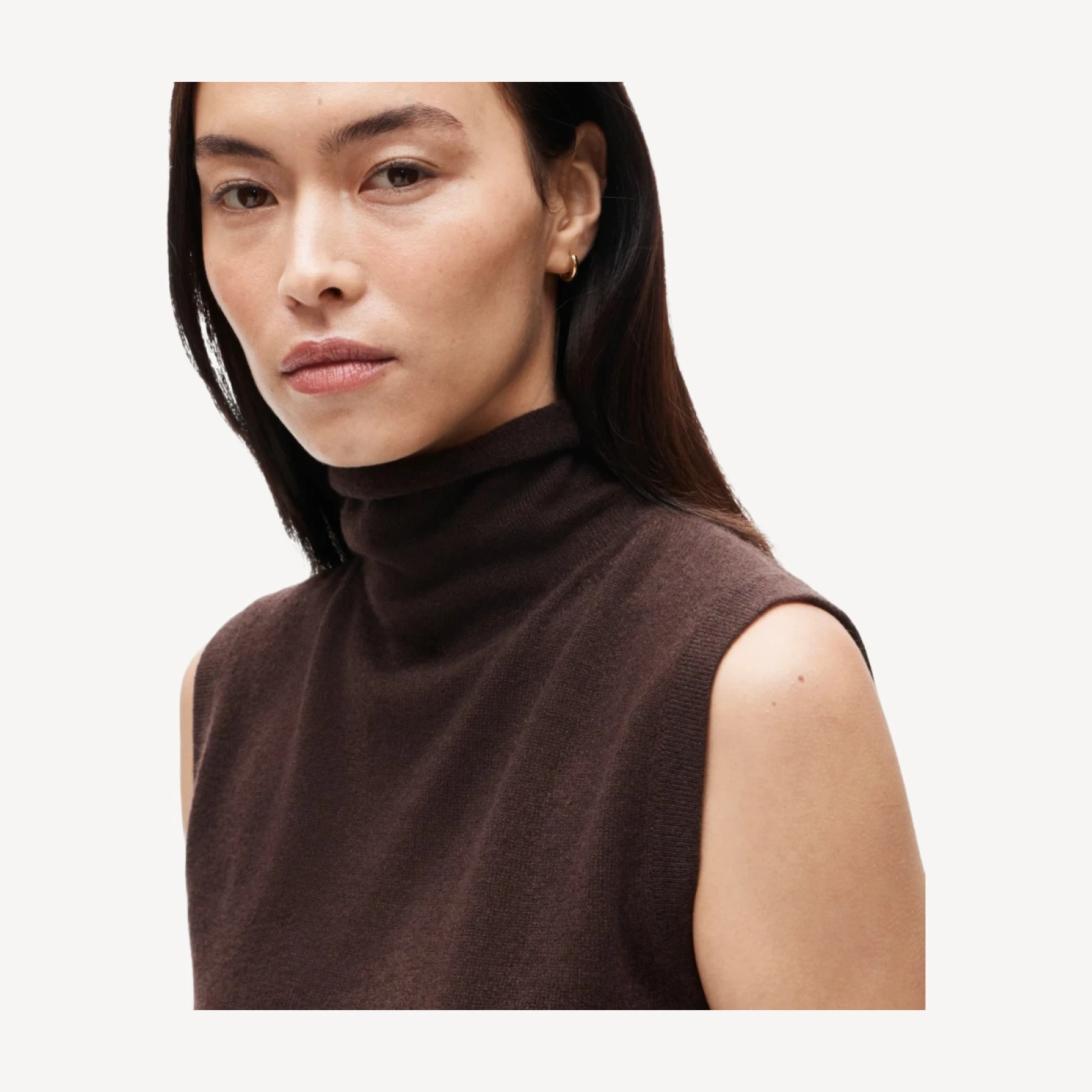 Cashmere turtleneck sweater shell