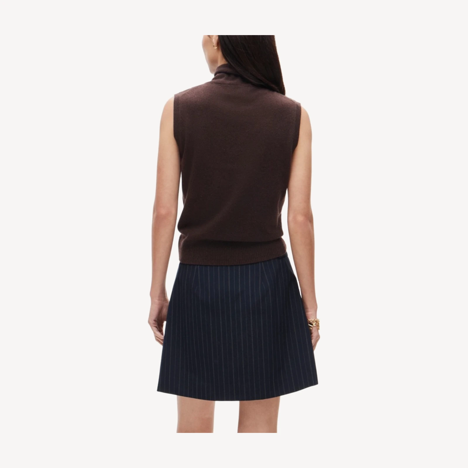 Cashmere turtleneck sweater shell