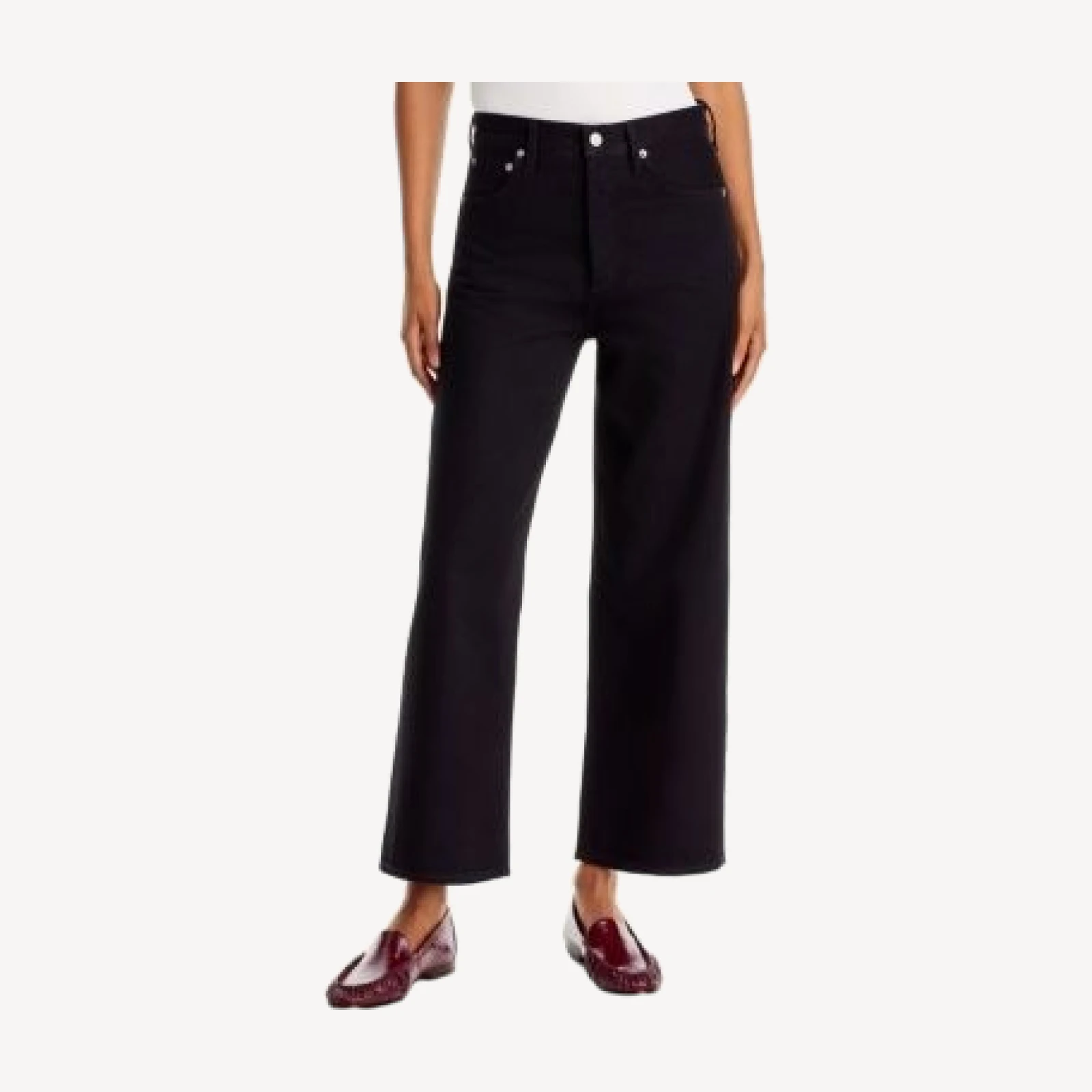 Agolde The Ren High Rose Ankle Wide Leg Jeans in Cover