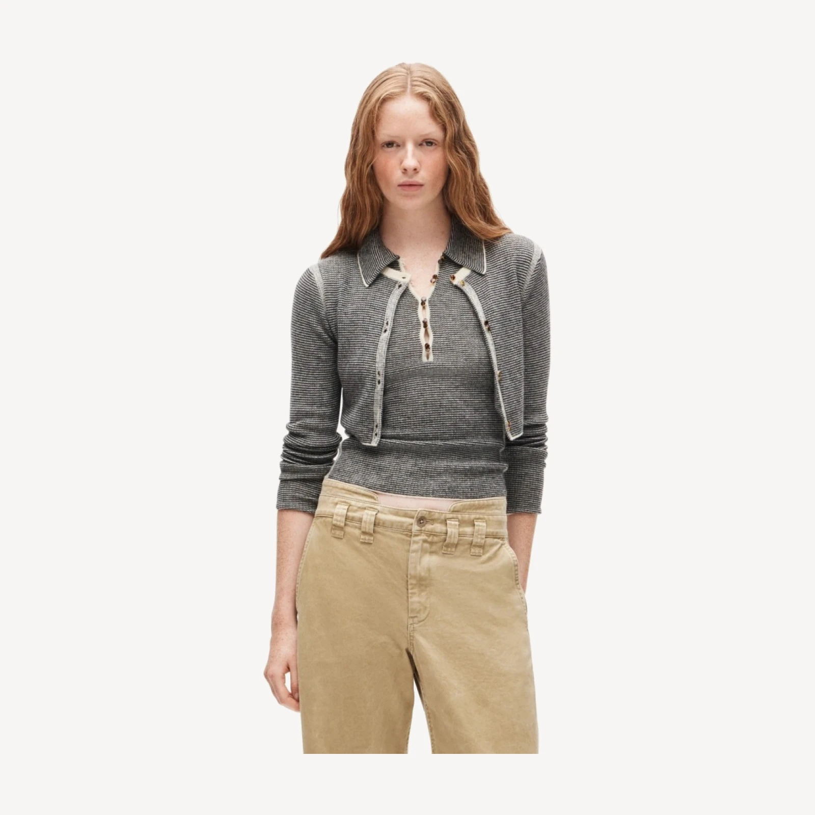 Eckhaus Latta x J.Crew ribbed twinset