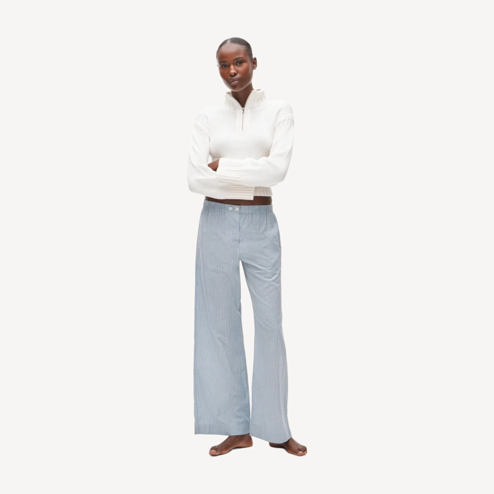 Classic pajama pant in cotton poplin