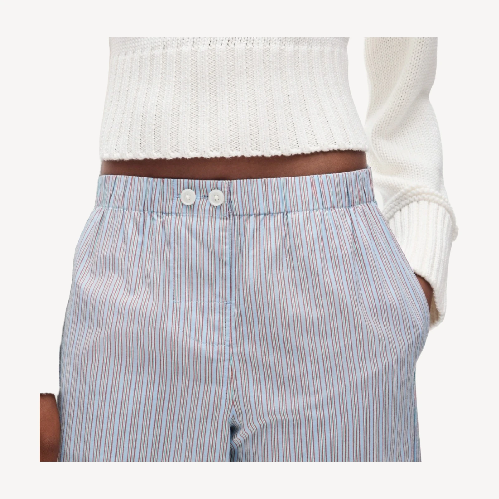 Classic pajama pant in cotton poplin