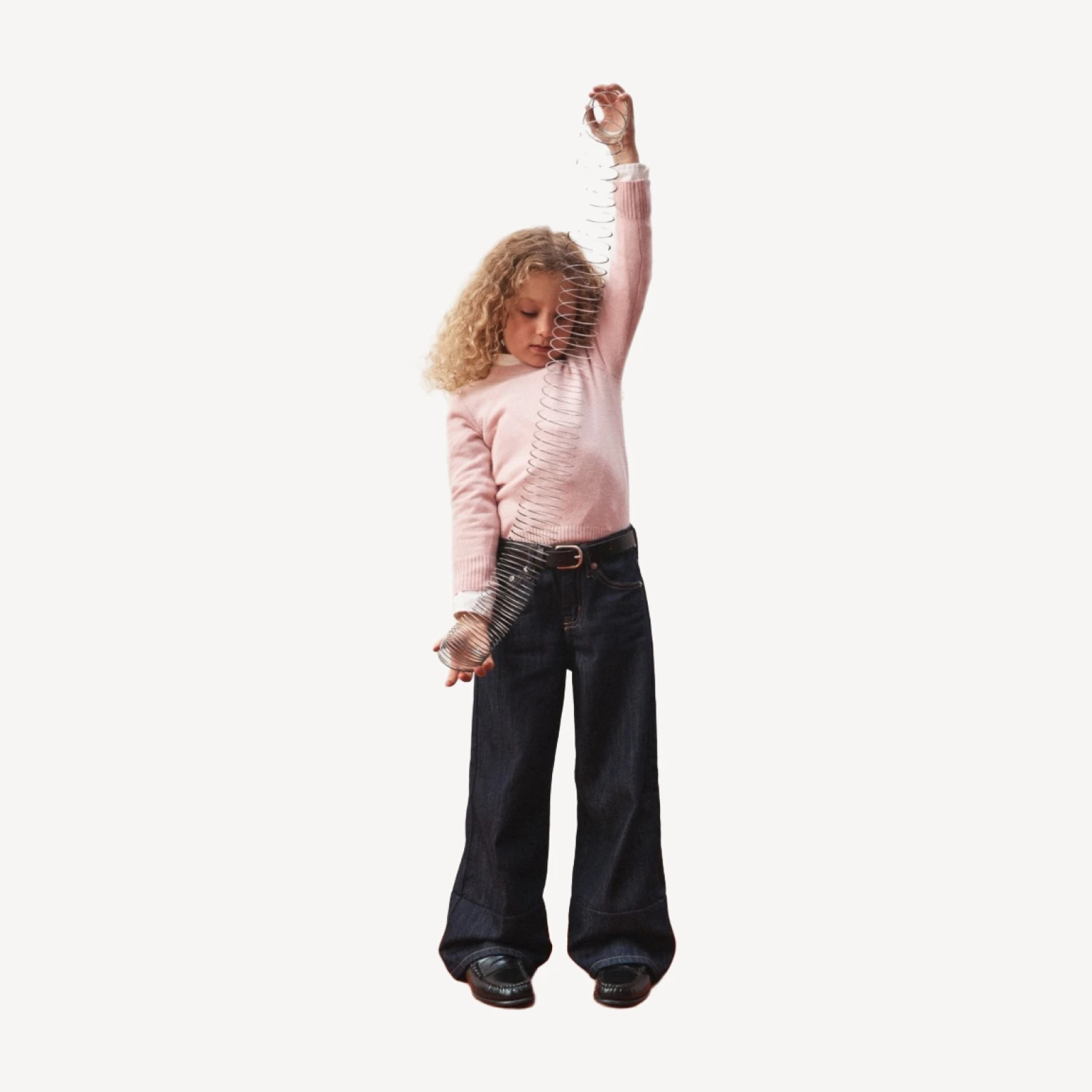 Girls' relaxed wide-leg jean