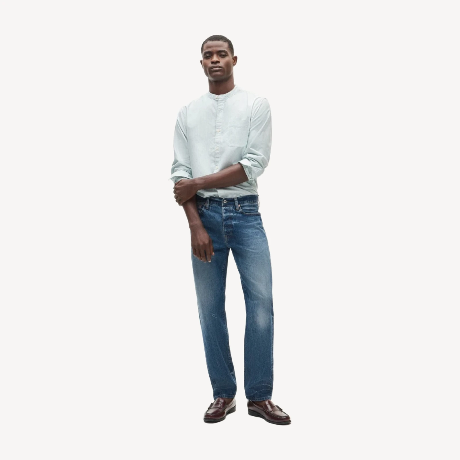 Classic Straight jean in vintage mechanic wash Japanese selvedge denim