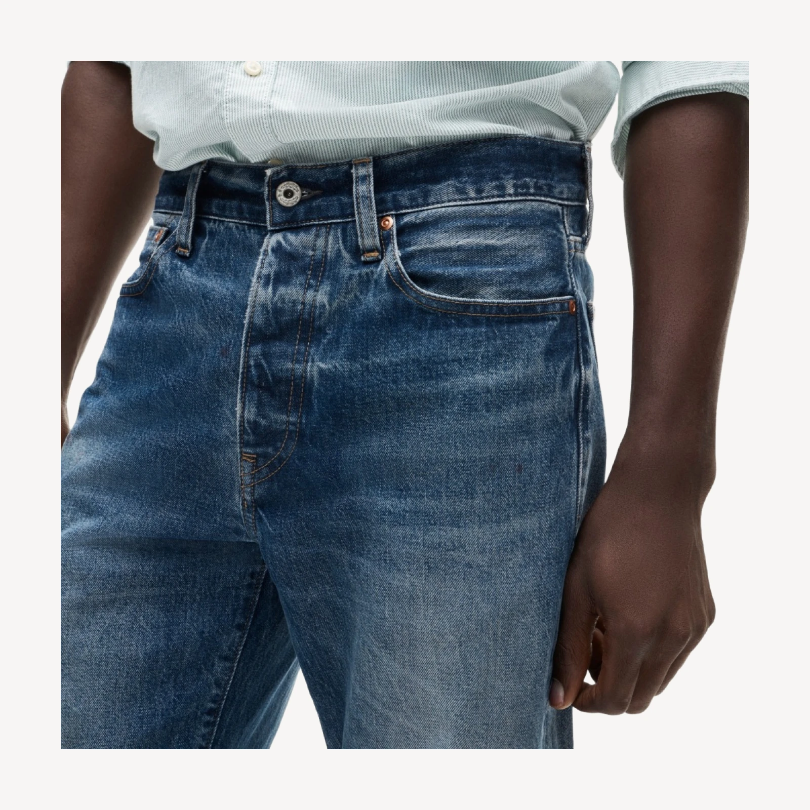 Classic Straight jean in vintage mechanic wash Japanese selvedge denim