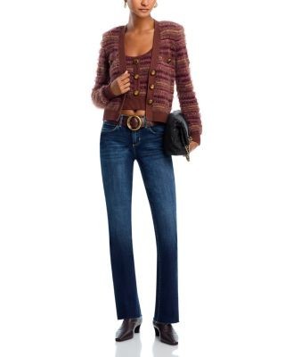 L'Agence Sneeki Low Rise Sneaker Straight Jeans in Columbia