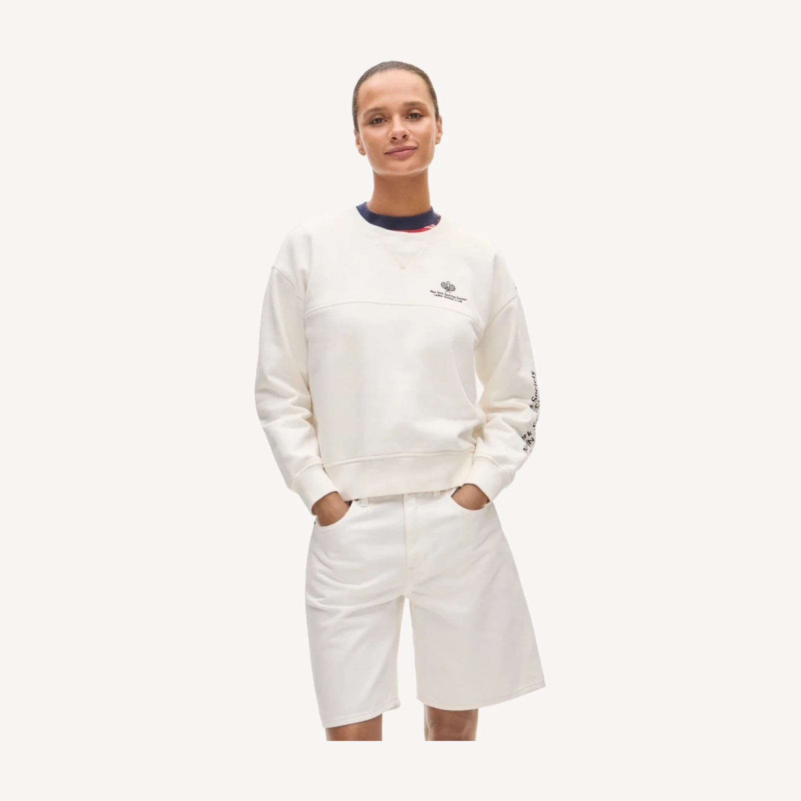 Vintage fleece "Tennis Club" graphic sweatshirt