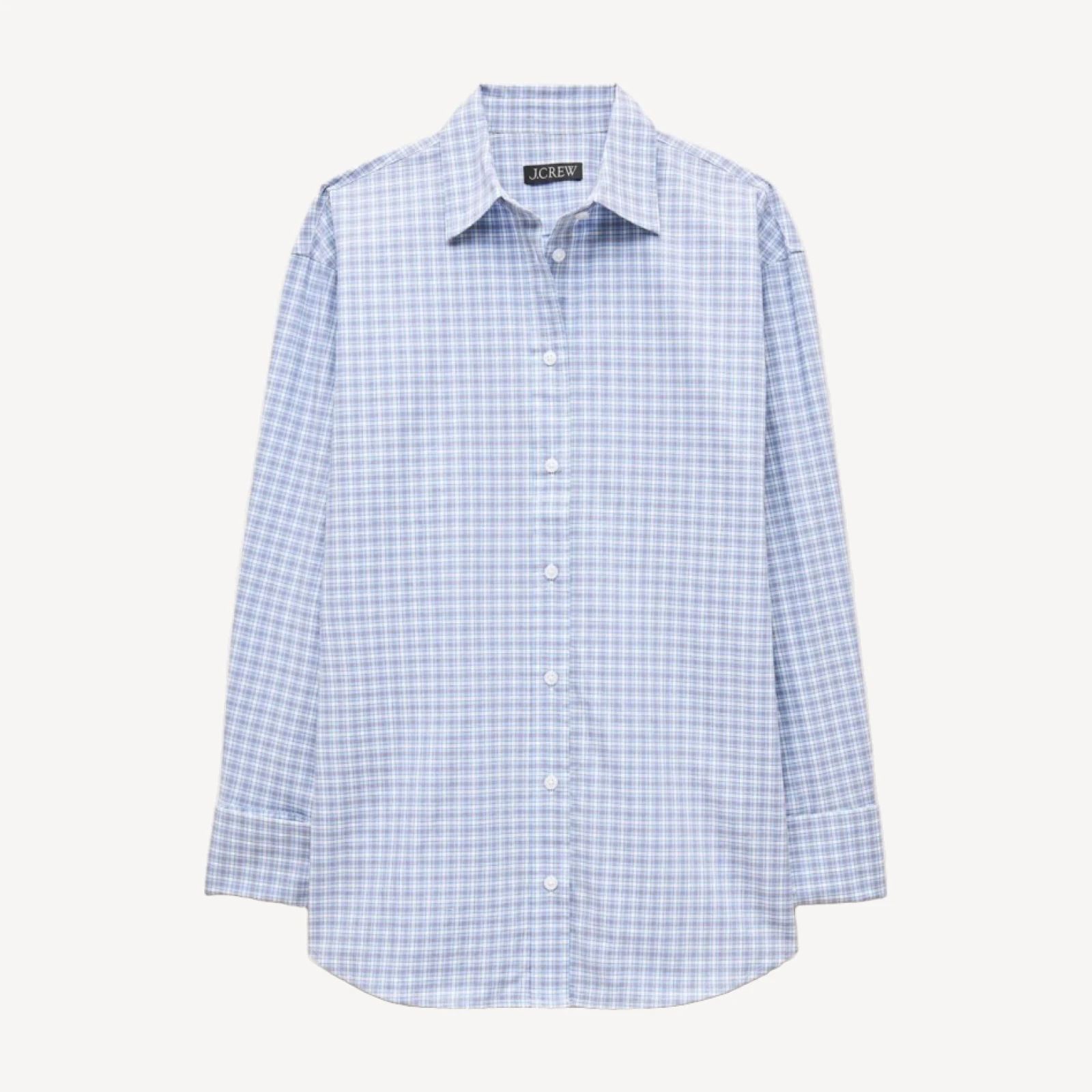 Esme relaxed-fit button-up shirt in plaid Greenwich poplin