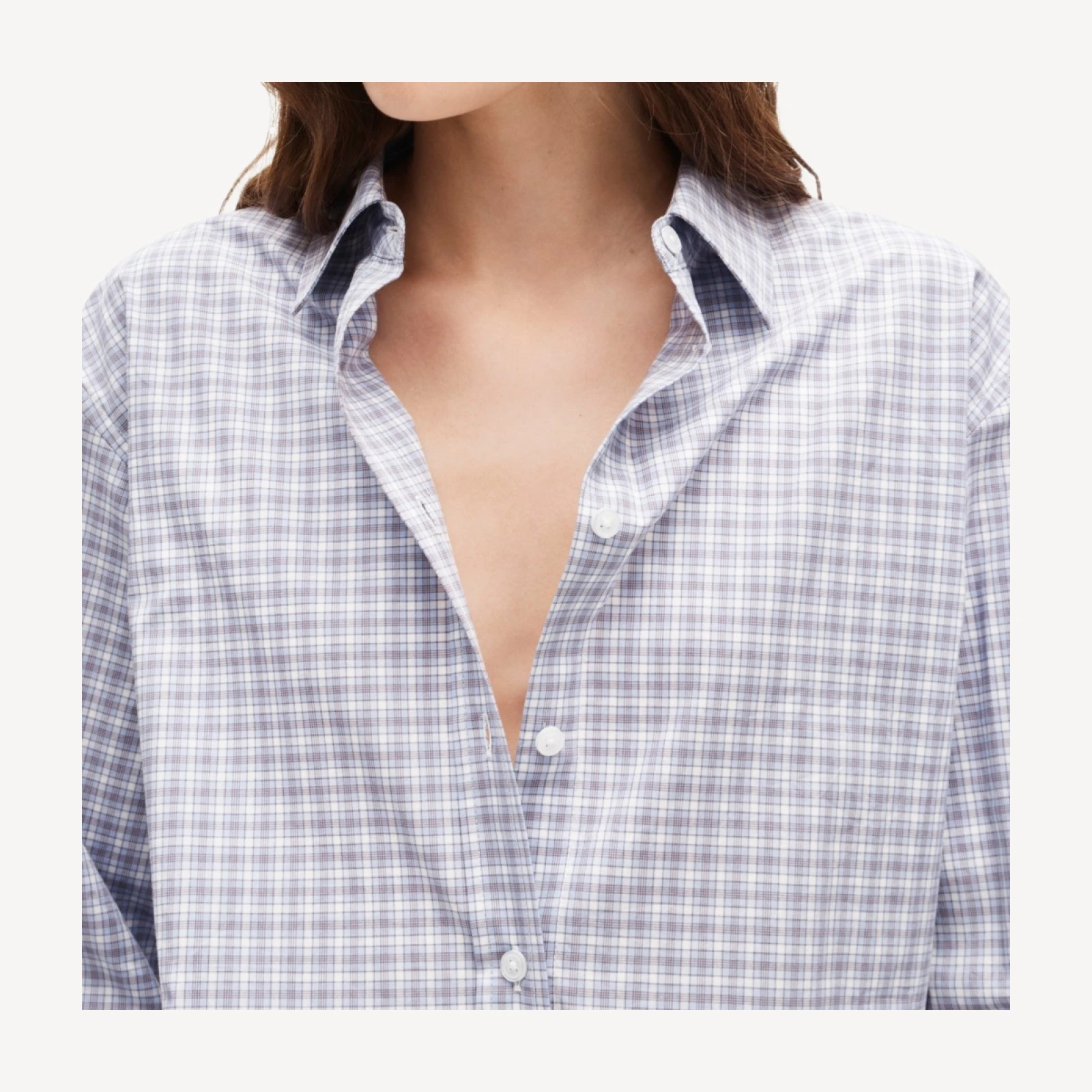 Esme relaxed-fit button-up shirt in plaid Greenwich poplin