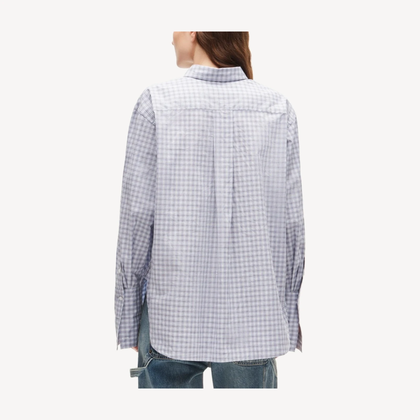Esme relaxed-fit button-up shirt in plaid Greenwich poplin