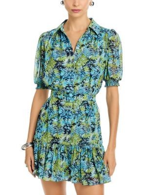 Cinq a Sept Dahlia Print Halbini Dress