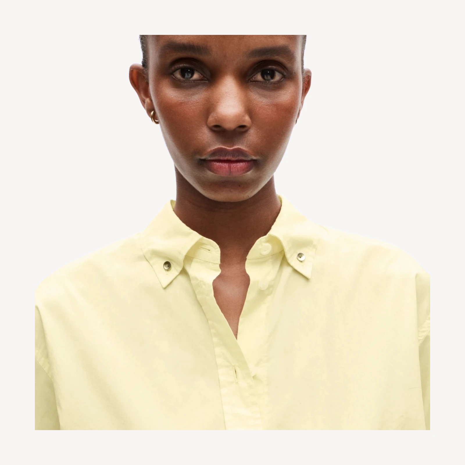 Eckhaus Latta x J.Crew overlap button-down shirt in cotton poplin