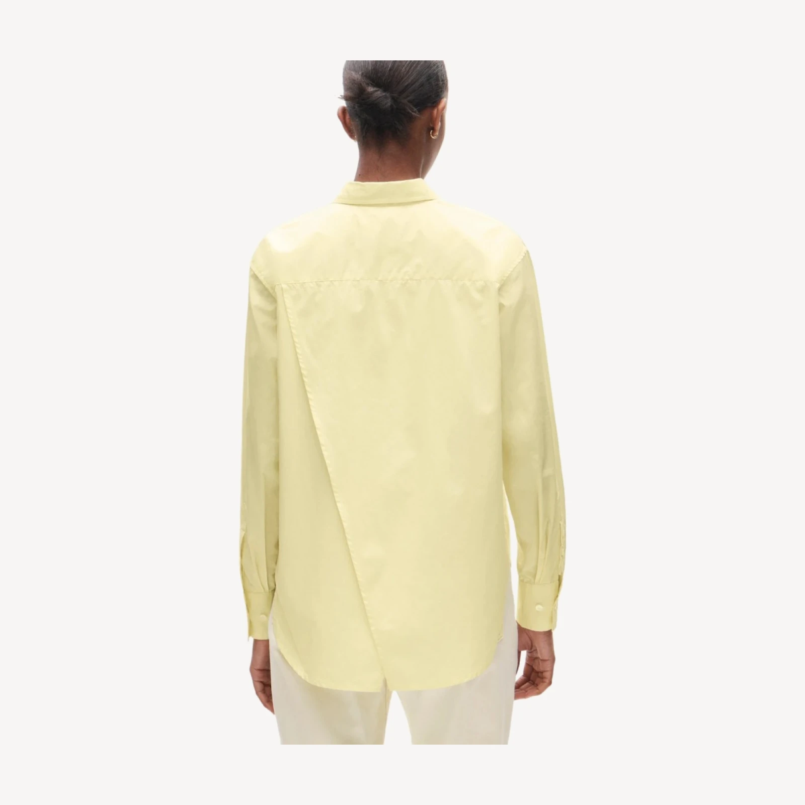 Eckhaus Latta x J.Crew overlap button-down shirt in cotton poplin