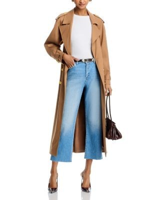 L'Agence Wanda Mid Rise Cropped Wide Leg Jeans in Anaheim