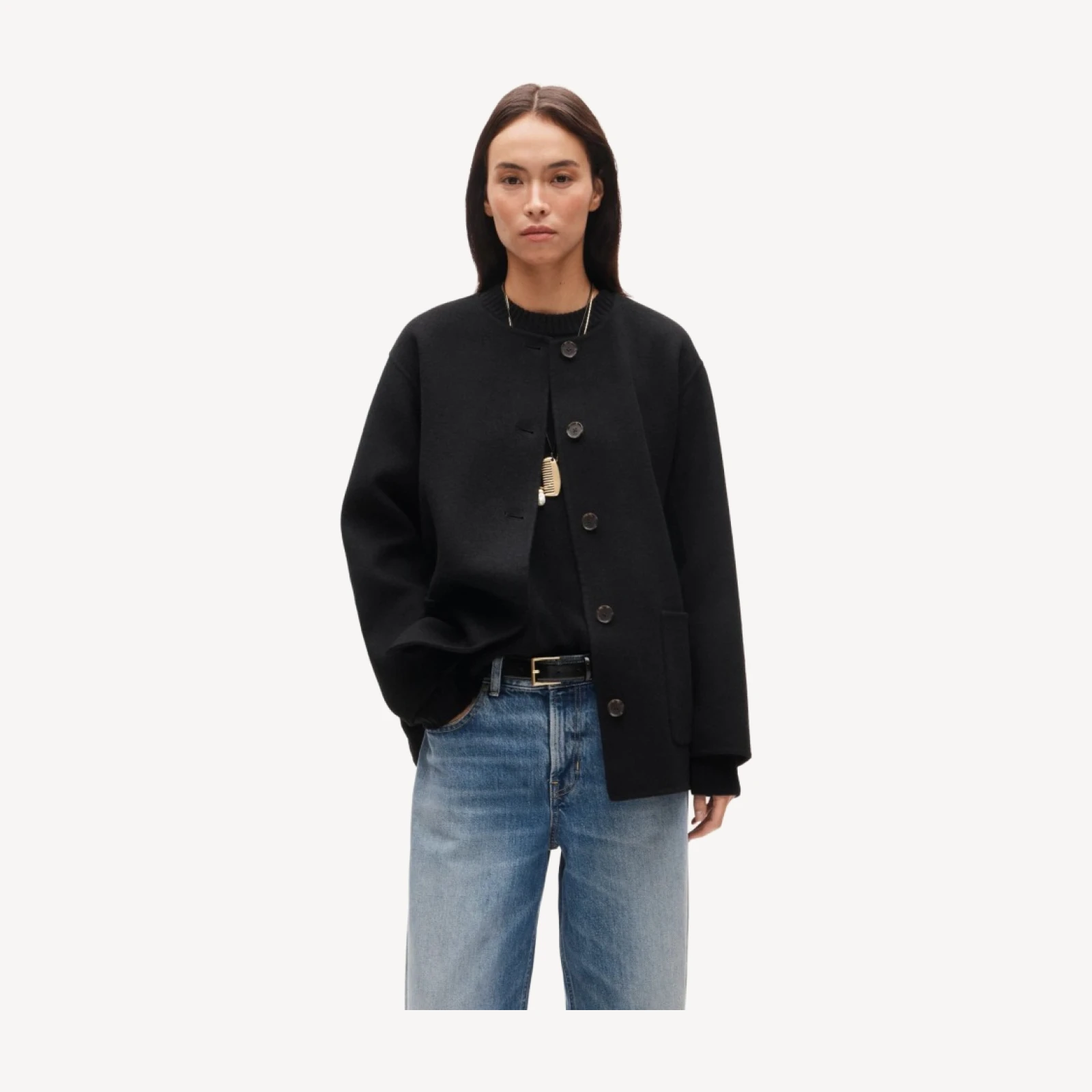 Bianca coat in drapey wool blend