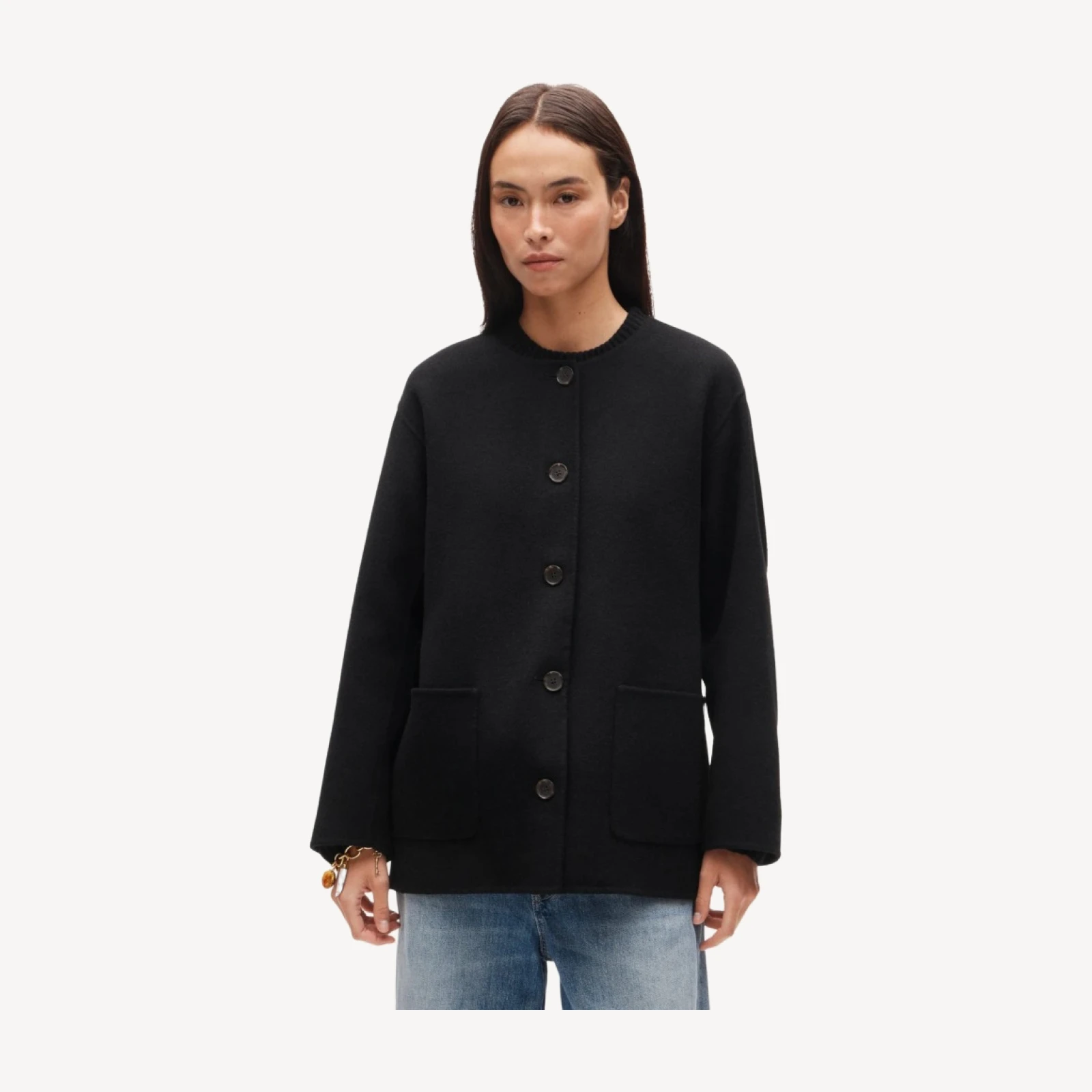 Bianca coat in drapey wool blend