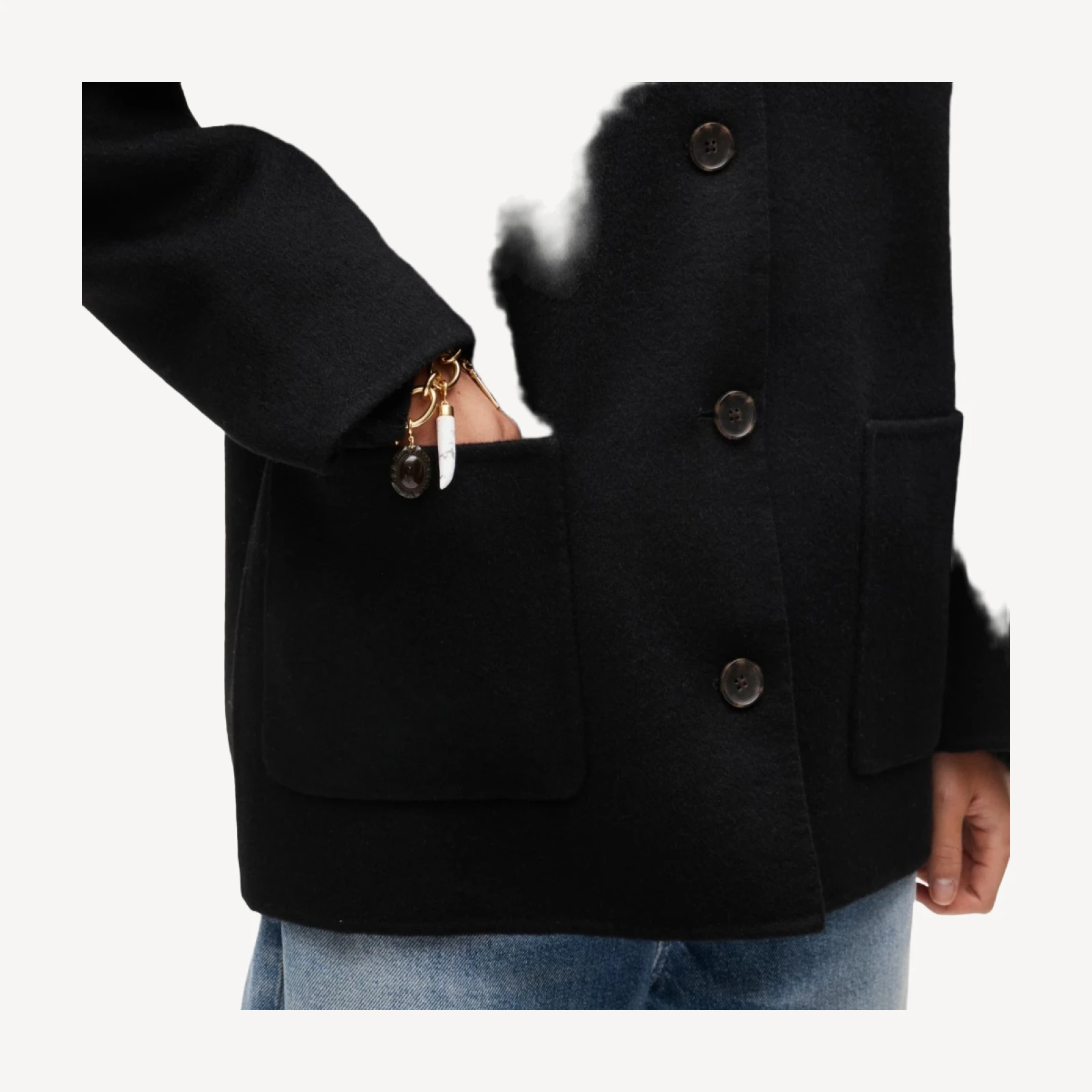 Bianca coat in drapey wool blend