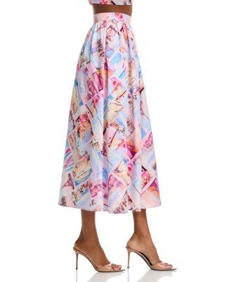 L'Agence Seina Front Placket Midi Skirt
