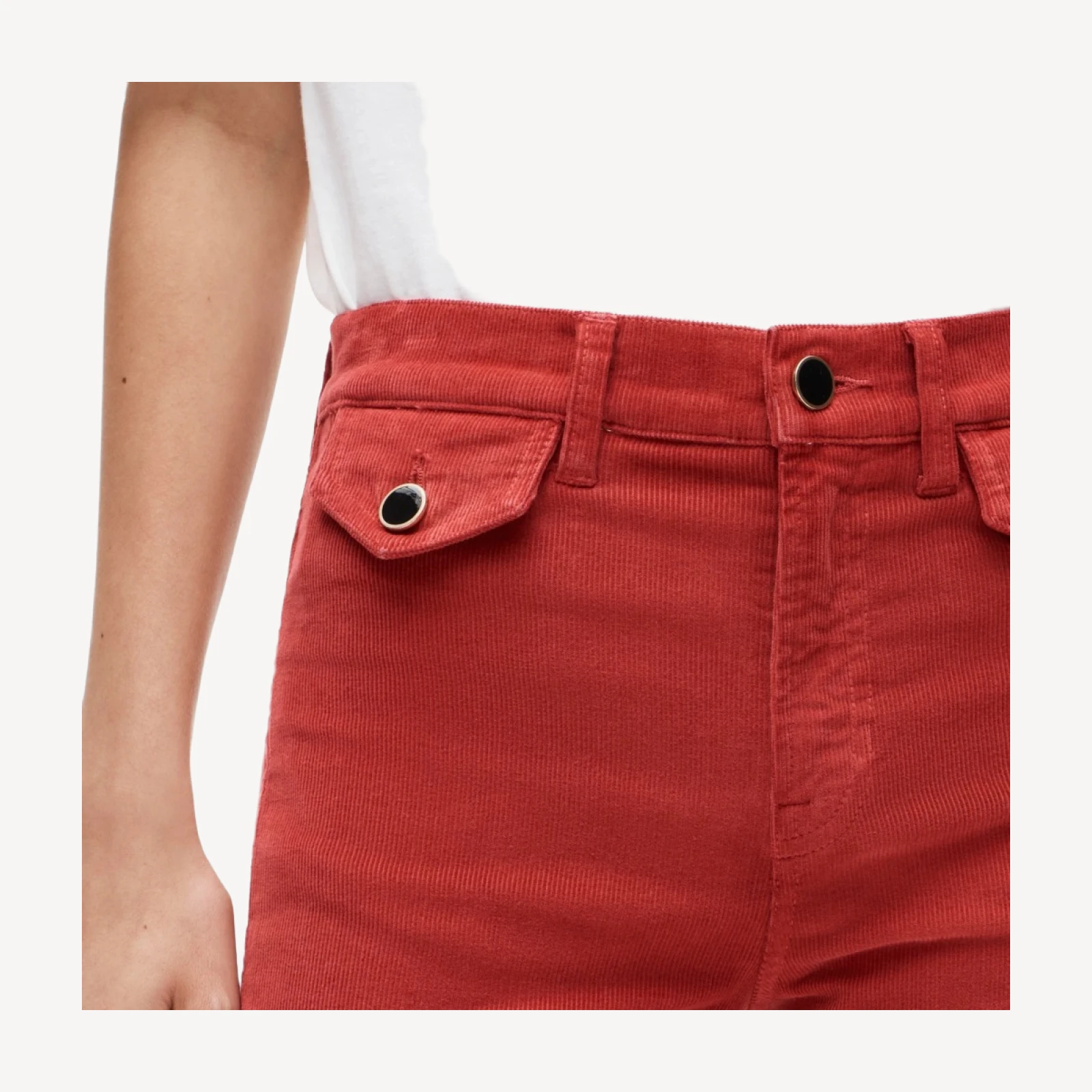 Wide-leg trouser in stretch corduroy