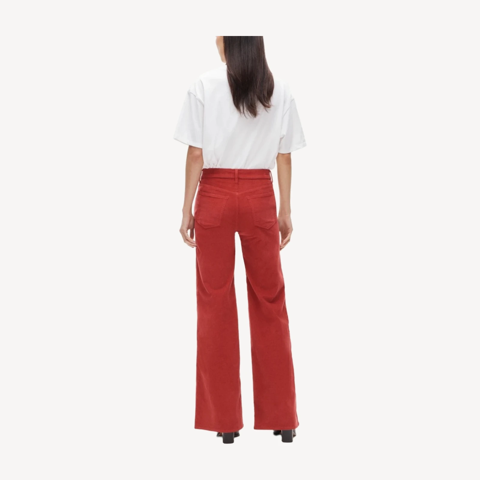 Wide-leg trouser in stretch corduroy