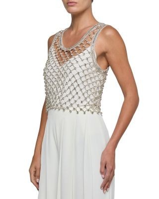 L'Agence Freia Clear Crystal Tank Top