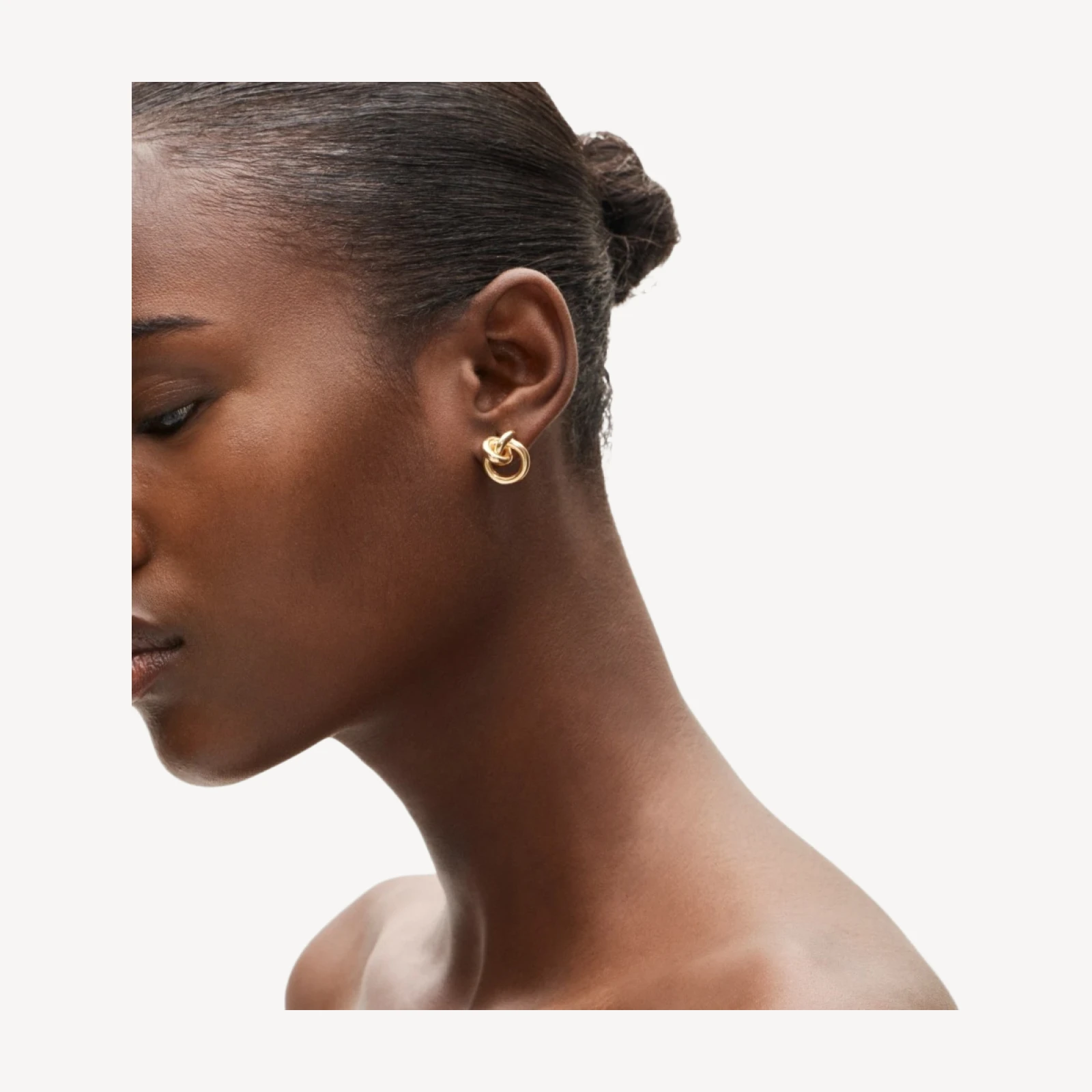 Sculptural knot stud earrings